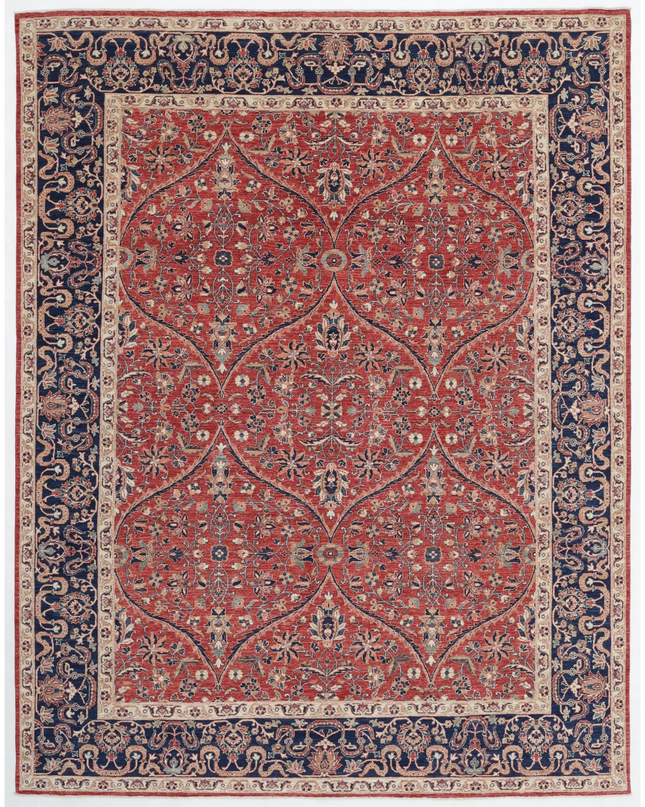 Hand Knotted Ziegler Wool Rug 9' 0" X 11' 7"