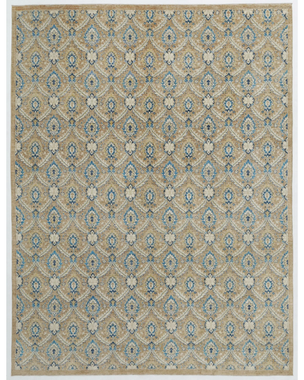 Hand Knotted Ziegler Wool Rug 8' 10" X 11' 9"