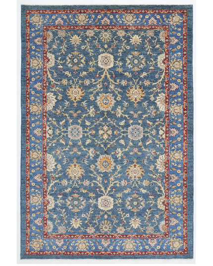 Hand Knotted Ziegler Wool Rug 6' 6" X 9' 8"