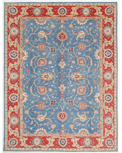 Hand Knotted Ziegler Wool Rug 9' 2" X 12' 0"