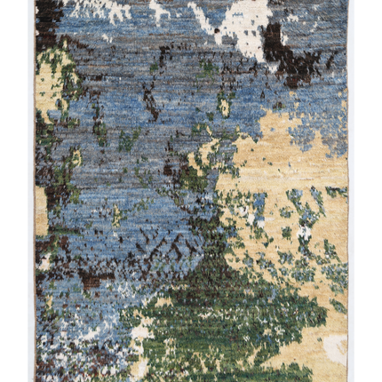 Hand Knotted Moroccan Wool Rug 6' 4" X 9' 2"