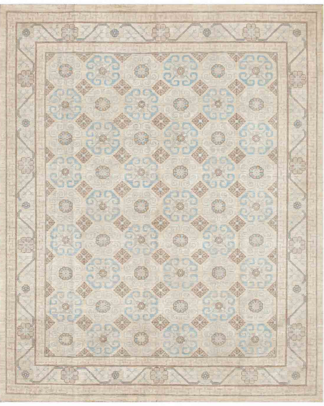 Hand Knotted Khotan Wool Rug 8' 0" X 9' 8"