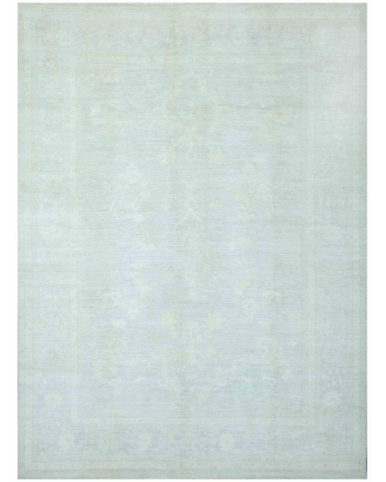 Hand Knotted Oushak Wool Rug 10' 0" X 13' 9"