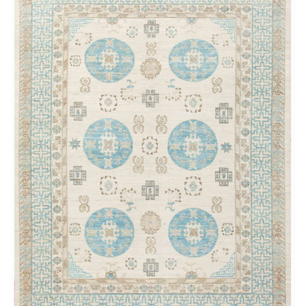 Hand Knotted Khotan Wool Rug 8' 2" X 10' 6"