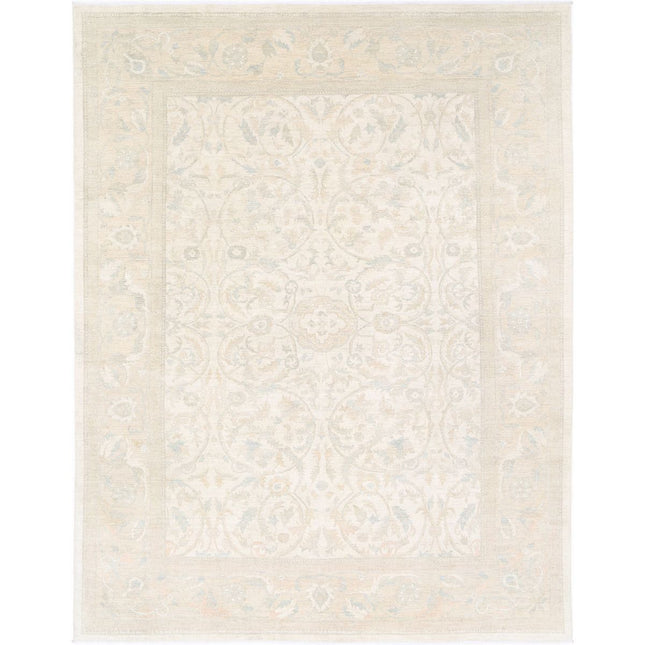 Ariana Collection Hand Knotted Ivory 9'9" X 12'10" Rectangle Haji Jalili Design Wool Rug