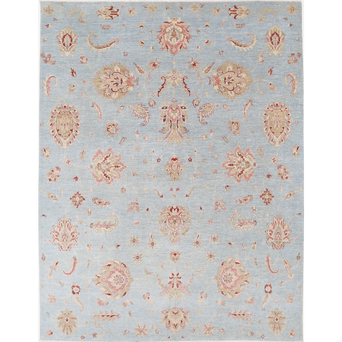Artemix Collection Hand Knotted Blue 7'11" X 10'3" Rectangle Farhan Design Wool Rug