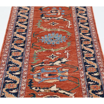 Heriz 2'8" X 9'10" Wool Hand-Knotted Rug