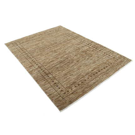 Modcar 5' 0" X 6' 8" Hand-Knotted Wool Rug 5' 0" X 6' 8" (152 X 203) / Brown / Brown