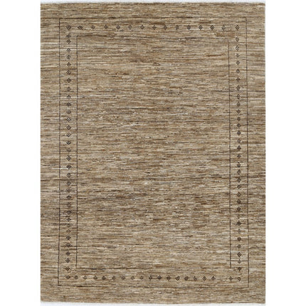 Modcar 5' 0" X 6' 8" Hand-Knotted Wool Rug 5' 0" X 6' 8" (152 X 203) / Brown / Brown