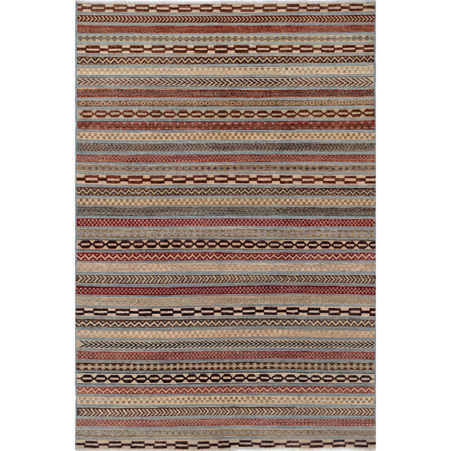 Berjesta 6' 4" X 9' 6" Hand-Knotted Wool Rug 6' 4" X 9' 6" (193 X 290) / Multi / Multi