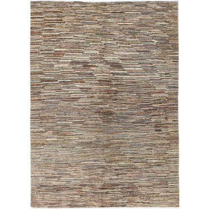 Modcar 4' 8" X 6' 6" Hand-Knotted Wool Rug 4' 8" X 6' 6" (142 X 198) / Multi / Multi