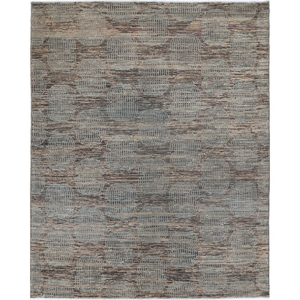 Modcar 6' 6" X 8' 4" Hand-Knotted Wool Rug 6' 6" X 8' 4" (198 X 254) / Brown / Brown