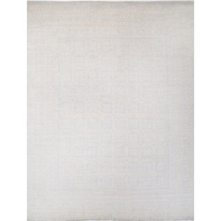 Khotan 15' 10" X 18' 10" Hand-Knotted Wool Rug 15' 10" X 18' 10" (483 X 574) / Ivory / Grey