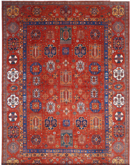 Humna 17' 1" X 22' 1" Hand-Knotted Wool Rug 17' 1" X 22' 1" (521 X 673) / Red / Red