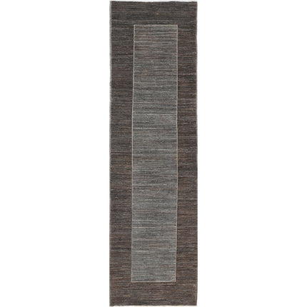 Modcar 2' 9" X 9' 9" Hand-Knotted Wool Rug 2' 9" X 9' 9" (84 X 297) / Grey / Grey