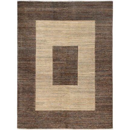 Modcar 5' 0" X 6' 9" Hand-Knotted Wool Rug 5' 0" X 6' 9" (152 X 206) / Brown / Brown