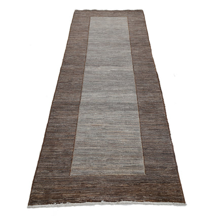 Modcar 2' 11" X 9' 7" Hand-Knotted Wool Rug 2' 11" X 9' 7" (89 X 292) / Grey / Grey