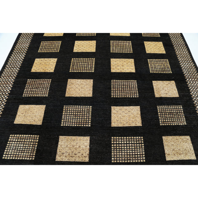 Modcar 7' 9" X 9' 3" Hand-Knotted Wool Rug 7' 9" X 9' 3" (236 X 282) / Black / Gold