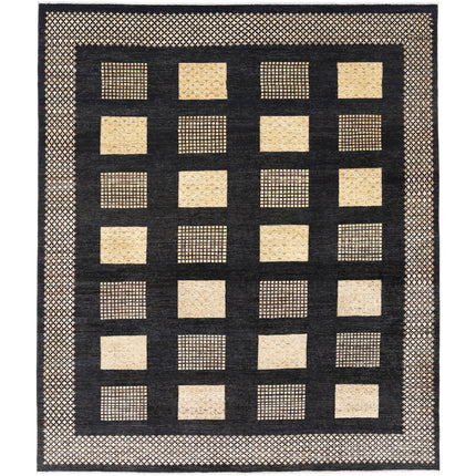 Modcar 7' 9" X 9' 3" Hand-Knotted Wool Rug 7' 9" X 9' 3" (236 X 282) / Black / Gold