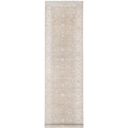 Serenity 5' 11" X 26' 0" Hand-Knotted Wool Rug 5' 11" X 26' 0" (180 X 792) / Brown / Ivory