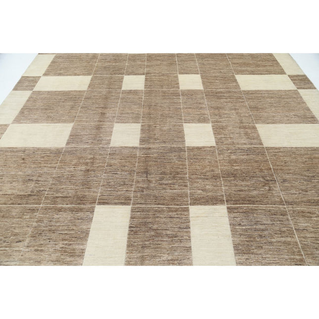 Modcar 9' 10" X 13' 6" Hand-Knotted Wool Rug 9' 10" X 13' 6" (300 X 411) / Brown / Brown