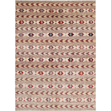 Modcar 6' 5" X 9' 1" Hand-Knotted Wool Rug 6' 5" X 9' 1" (196 X 277) / Multi / Multi