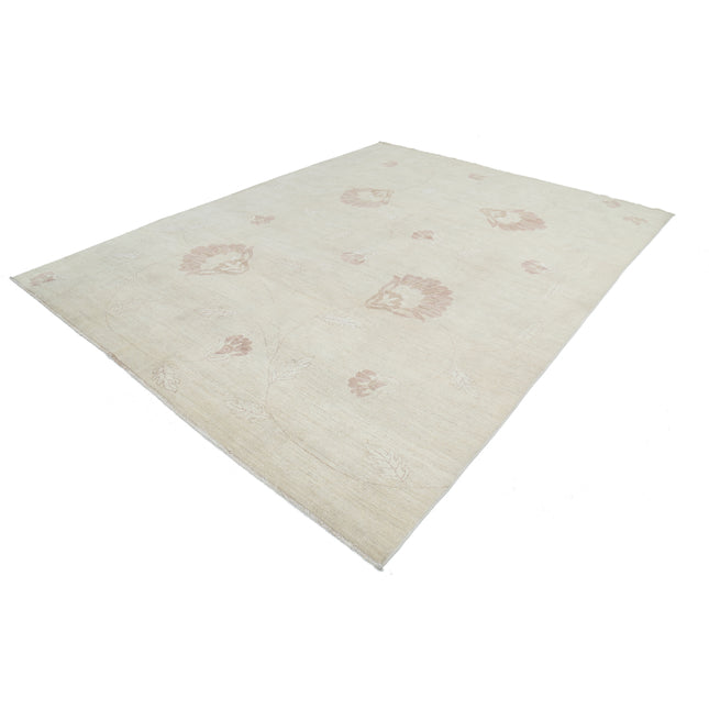 Modcar 8' 10" X 11' 4" Hand-Knotted Wool Rug 8' 10" X 11' 4" (269 X 345) / Ivory / Brown