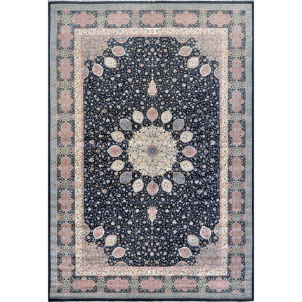 Heritage 21' 9" X 32' 0" Hand-Knotted Wool Rug 21' 9" X 32' 0" (663 X 975) / Black / Pink