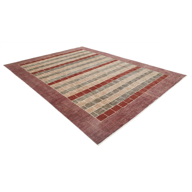 Modcar 8' 1" X 10' 9" Hand-Knotted Wool Rug 8' 1" X 10' 9" (246 X 328) / Brown / Brown