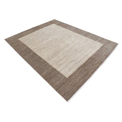 Modcar 6' 4" X 6' 11" Hand-Knotted Wool Rug 6' 4" X 6' 11" (193 X 211) / Brown / Grey