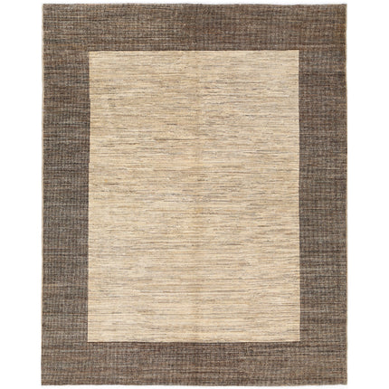 Modcar 6' 4" X 6' 11" Hand-Knotted Wool Rug 6' 4" X 6' 11" (193 X 211) / Brown / Grey