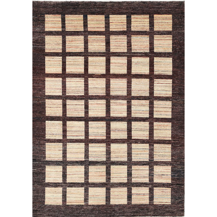 Modcar 6' 8" X 7' 11" Hand-Knotted Wool Rug 6' 8" X 7' 11" (203 X 241) / Multi / Brown