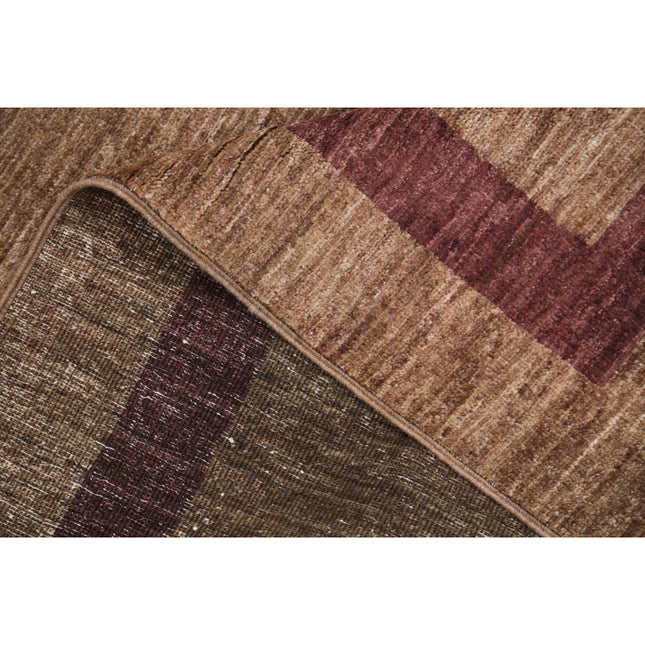 Modcar 4' 10" X 6' 3" Hand-Knotted Wool Rug 4' 10" X 6' 3" (147 X 191) / Brown / Brown