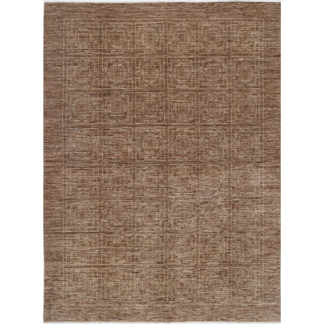 Modcar 8' 2" X 11' 1" Hand-Knotted Wool Rug 8' 2" X 11' 1" (249 X 338) / Brown / Brown