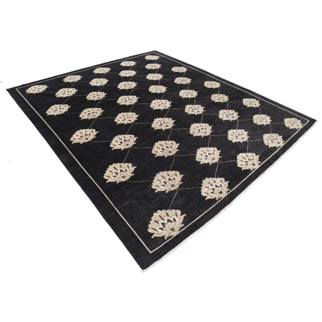 Modcar 8' 3" X 9' 5" Hand-Knotted Wool Rug 8' 3" X 9' 5" (251 X 287) / Black / Ivory