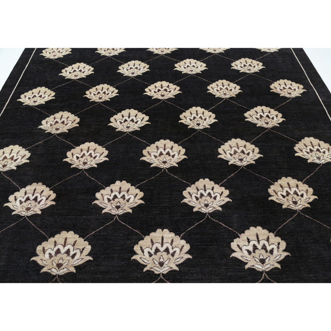 Modcar 8' 3" X 9' 5" Hand-Knotted Wool Rug 8' 3" X 9' 5" (251 X 287) / Black / Ivory