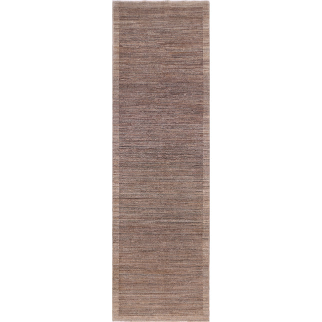 Modcar 2' 8" X 9' 1" Hand-Knotted Wool Rug 2' 8" X 9' 1" (81 X 277) / Brown / Brown