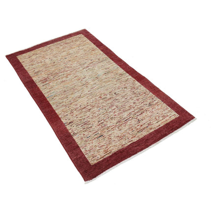 Modcar 2' 11" X 4' 11" Hand-Knotted Wool Rug 2' 11" X 4' 11" (89 X 150) / Multi / Red