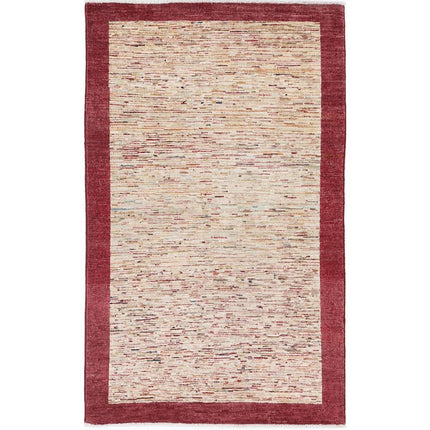 Modcar 2' 11" X 4' 11" Hand-Knotted Wool Rug 2' 11" X 4' 11" (89 X 150) / Multi / Red