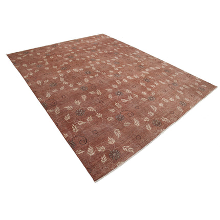 Modcar 8' 1" X 9' 9" Hand-Knotted Wool Rug 8' 1" X 9' 9" (246 X 297) / Brown / Brown