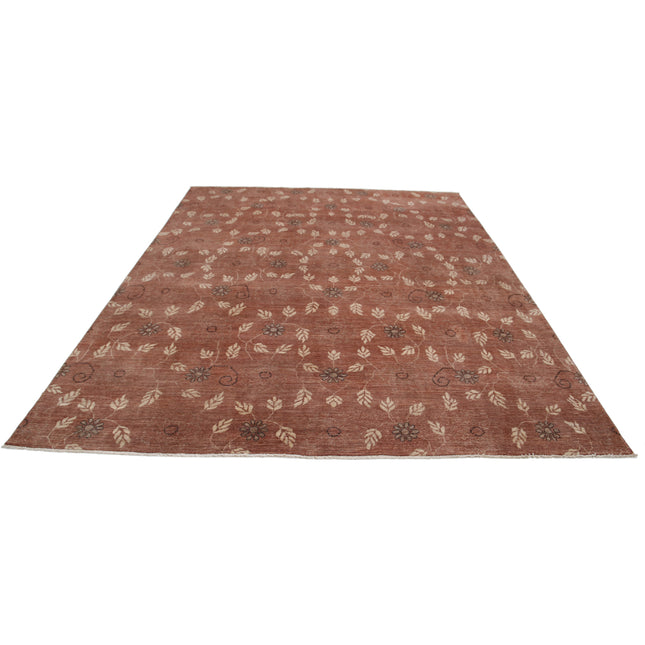 Modcar 8' 1" X 9' 9" Hand-Knotted Wool Rug 8' 1" X 9' 9" (246 X 297) / Brown / Brown