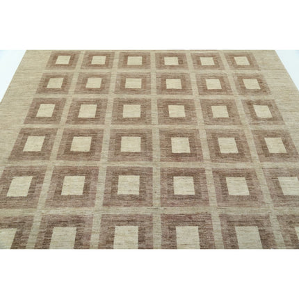 Modcar 7' 10" X 9' 7" Hand-Knotted Wool Rug 7' 10" X 9' 7" (239 X 292) / Brown / Brown