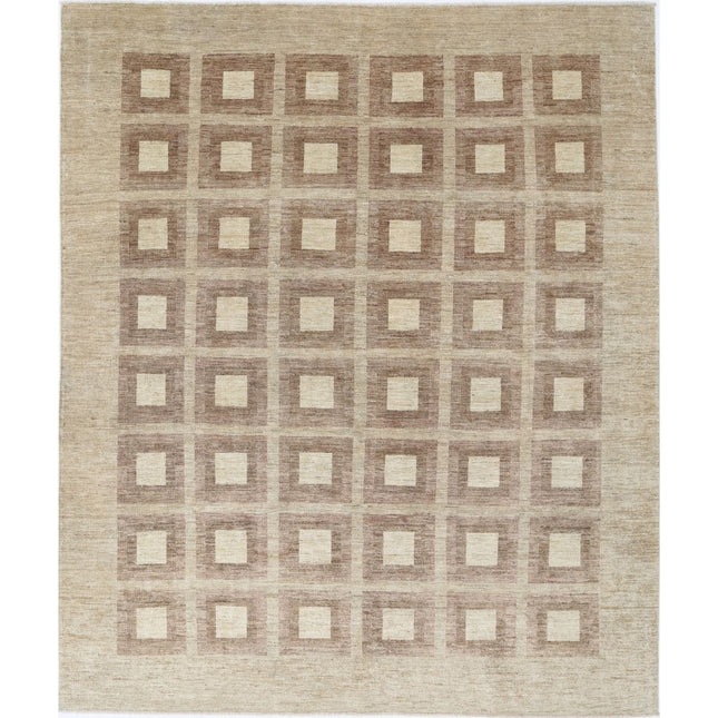 Modcar 7' 10" X 9' 7" Hand-Knotted Wool Rug 7' 10" X 9' 7" (239 X 292) / Brown / Brown