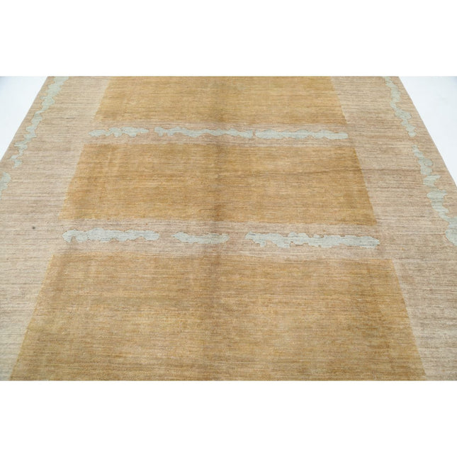 Modcar 7' 9" X 9' 2" Hand-Knotted Wool Rug 7' 9" X 9' 2" (236 X 279) / Brown / Brown
