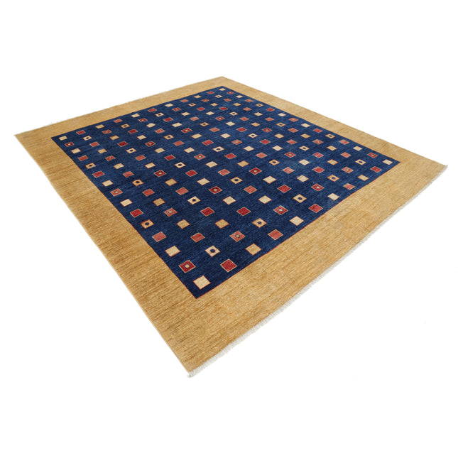 Modcar 8' 4" X 9' 2" Hand-Knotted Wool Rug 8' 4" X 9' 2" (254 X 279) / Blue / Gold