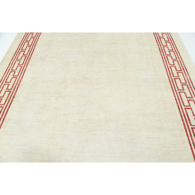 Modcar 7' 10" X 9' 5" Hand-Knotted Wool Rug 7' 10" X 9' 5" (239 X 287) / Ivory / Ivory