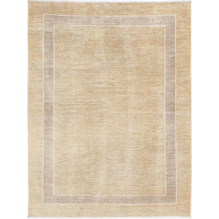 Modcar 4' 8" X 6' 5" Hand-Knotted Wool Rug 4' 8" X 6' 5" (142 X 196) / Brown / Brown