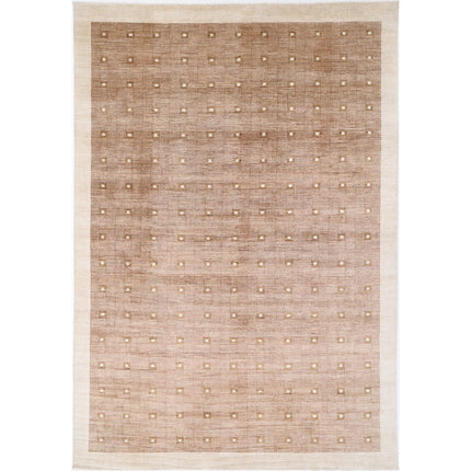 Modcar 12' 1" X 17' 3" Hand-Knotted Wool Rug 12' 1" X 17' 3" (368 X 526) / Brown / Brown