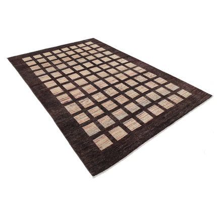 Modcar 6' 4" X 9' 4" Hand-Knotted Wool Rug 6' 4" X 9' 4" (193 X 284) / Multi / Brown