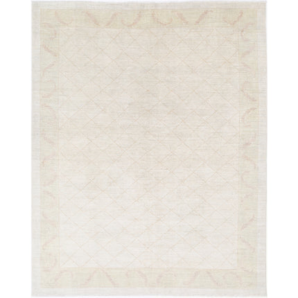 Modcar 7' 2" X 9' 1" Hand-Knotted Wool Rug 7' 2" X 9' 1" (218 X 277) / Ivory / Gold